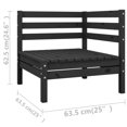 thumbnail image 4 of vidaXL 6 Piece Garden Lounge Set Black Solid Pinewood, 4 of 5