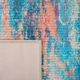 thumbnail image 6 of SAFAVIEH Sequoia Santos Abstract Machine Washable Area Rug, 6'7" x 6'7" Round, Blue/Orange, 6 of 8