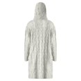 thumbnail image 5 of Cardigans for Women Trendy Loose Knitted Hooded Sweater Cardigan (White XXXL), 5 of 5