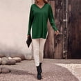 thumbnail image 4 of Womens Long Sleeve Tops T Shirts V Neck Casual Top Comfortable Shirt Soft Basic Tees Women Blouses Green XL, 4 of 8