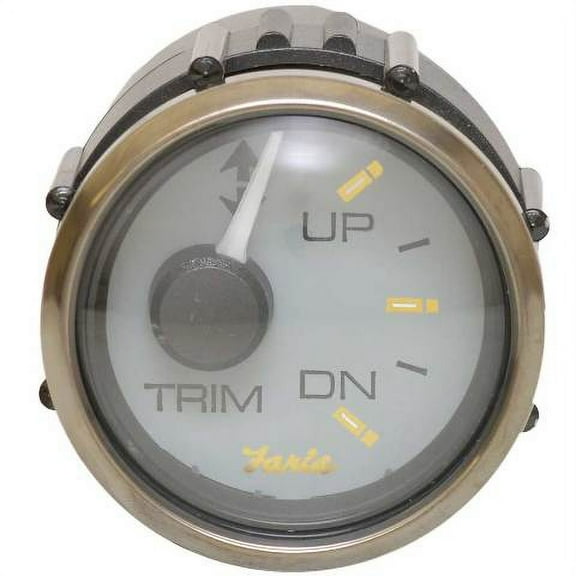 Faria Boat Trim Gauge GP7583B | Mercury Signature Gold 2 Inch Pewter