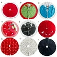 thumbnail image 5 of D-GROEE Christmas Tree Skirt 47 Inch, Large Multi-patterns Cloth Tree Collar, Rustic Indoor Xmas Tree Floor Mat Decorations, 5 of 8