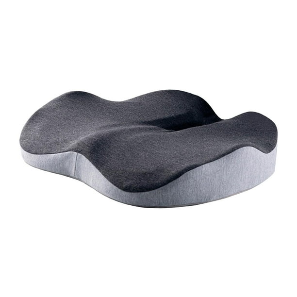 Cojín de espuma viscoelástica para asiento de silla, cojín para coxis, cojín suave para asiento de mujer, cojín para silla para el hogar, comedor, Gris oscuro y gris claro