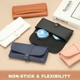 thumbnail image 4 of 2 Piezas de Fundas Suaves para Gafas, Funda de Cuero para Gafas de Sol, Bolsa Portátil para Gafas con Hebilla de Clavo para Mujeres y Hombres (Rosa), 4 of 7