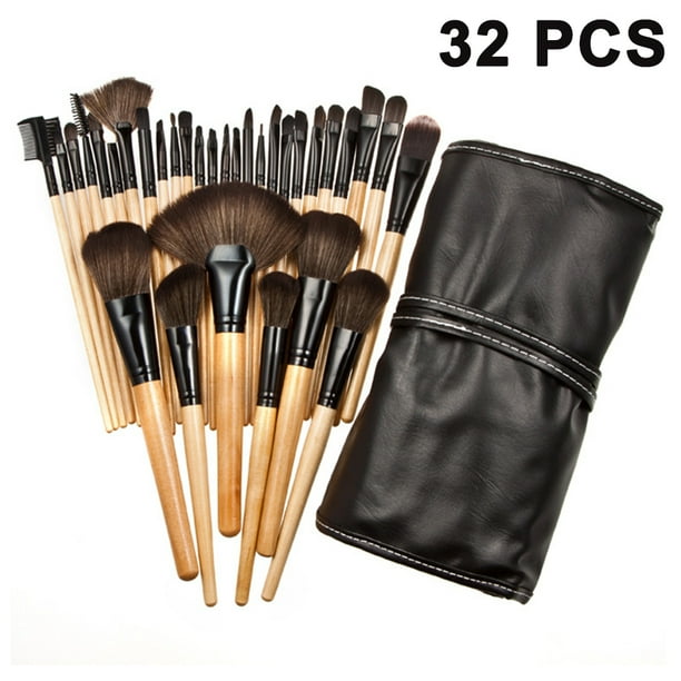 Juego de 24/32 brochas de maquillaje profesionales, regalo de Navidad, brocha para difuminar base, polvos faciales, rubor, correctores, sombras de ojos, kit de brochas de maquillaje con estuche de