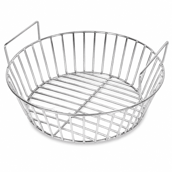 Stainless Steel Charcoal Ash Basket with Handles for Small Kamado Grills, Heavy-Duty Mesh Fire Basket for Improved Airflow and Easy Cleaning