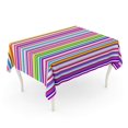 thumbnail image 1 of POGLIP Nappe Rayée Colorée Abstraite Largeur Variable pour Arc-en-Ciel Décoration de Table de Fête à Domicile 60x84 Pouces, 1 of 1