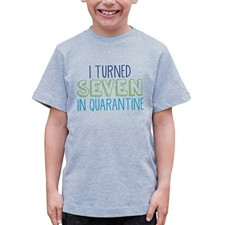 

7 ate 9 Apparel Boys Seven Birthday Quarantine Grey T-Shirt