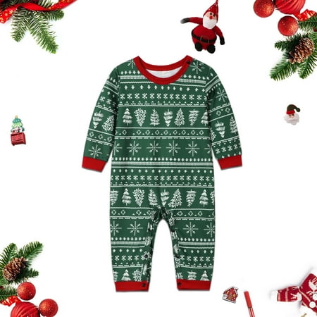 

Christmas Sleepwear Family Pajamas Set Matching Christmas Print Romper Family Blouse Pajamas Family Loungewear