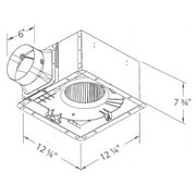 Delta Electronics BreezProfessional 6in Duct 300 CFM Ventilation Fan 120V, 7.3 CFM/Watt - Off White