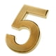 thumbnail image 4 of Placa de dígitos de la casa con montaje cepillado dorado para puerta, etiqueta para interiores del hogar, número 0-9 Número 5, 4 of 7