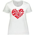 thumbnail image 3 of Inktastic All You Need is Love Red Heart Shape Women's Plus Size T-Shirt, 3 of 5