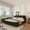 Black, variant on Luxury Queen Size Upholstered Platform Bed with Oversized Padded Backrest, Soft Frame Cloud Bed, Thickening Pinewooden Slats and Adjustable Height, Black