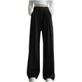 thumbnail image 2 of Summer Saving Clearance AXXD Black Sweatpants Women Fall Wide Leg Solid Color Loose Casual Straight Tube Large Size Long Pants Valentine's Day, 2 of 9