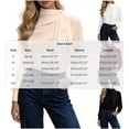 thumbnail image 3 of Karymi Womens Tops Dressy Casual Solid Mock Neck Bow Tie Blouse, Draped Long Sleeve Loose Casual Top, Elegant Office Daily Outfits Short Sleeve Shirts for Women, 3 of 5