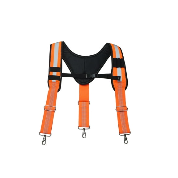 Reflective Safety Tool Belt Suspenders Construction Bag Suspenders Padded Work belt Suspenders for Carpenter/Electrician/Roofing/Farmer work Suspension Rig