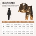 thumbnail image 4 of Yiaed Gold butterfly glitter Print Pajamas Women's Long Sleeve Sleepwear Soft Button Down Loungewear Pjs Lounge Set Nightwear Womens Pajama Pants-Large, 4 of 7