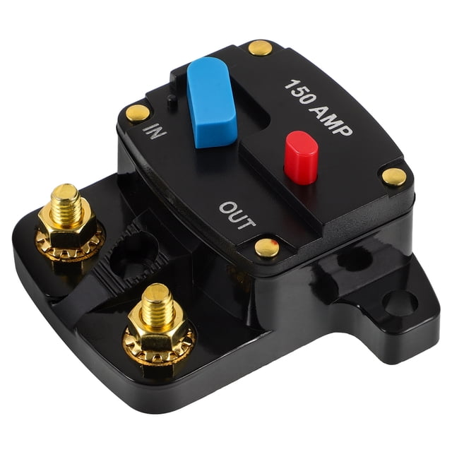 OULII Car Circuit Breaker Automobile Circuit Breaker Short Circuit Protection Black Zinc Alloy 1Pack