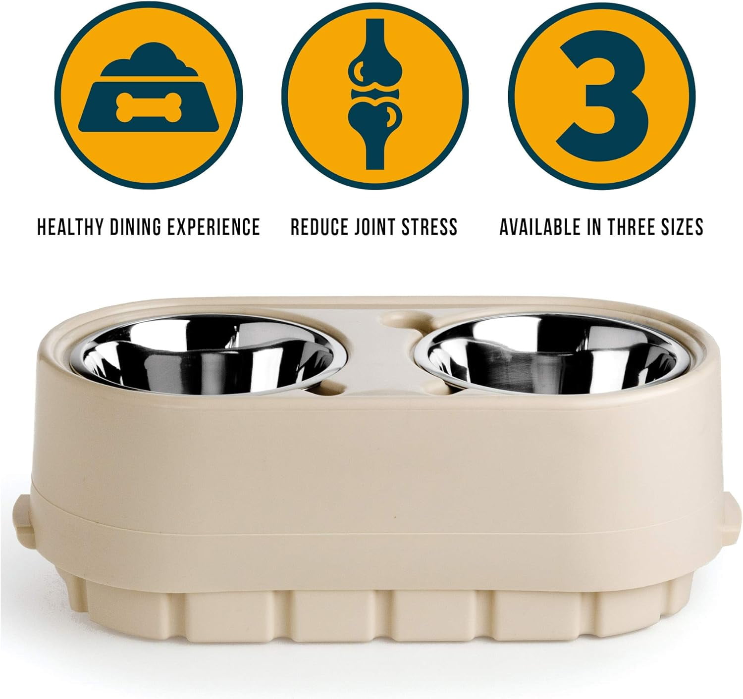 Ownpets Elevated Dog Bowls, Raised Food and Water Bowls with Adjustabl