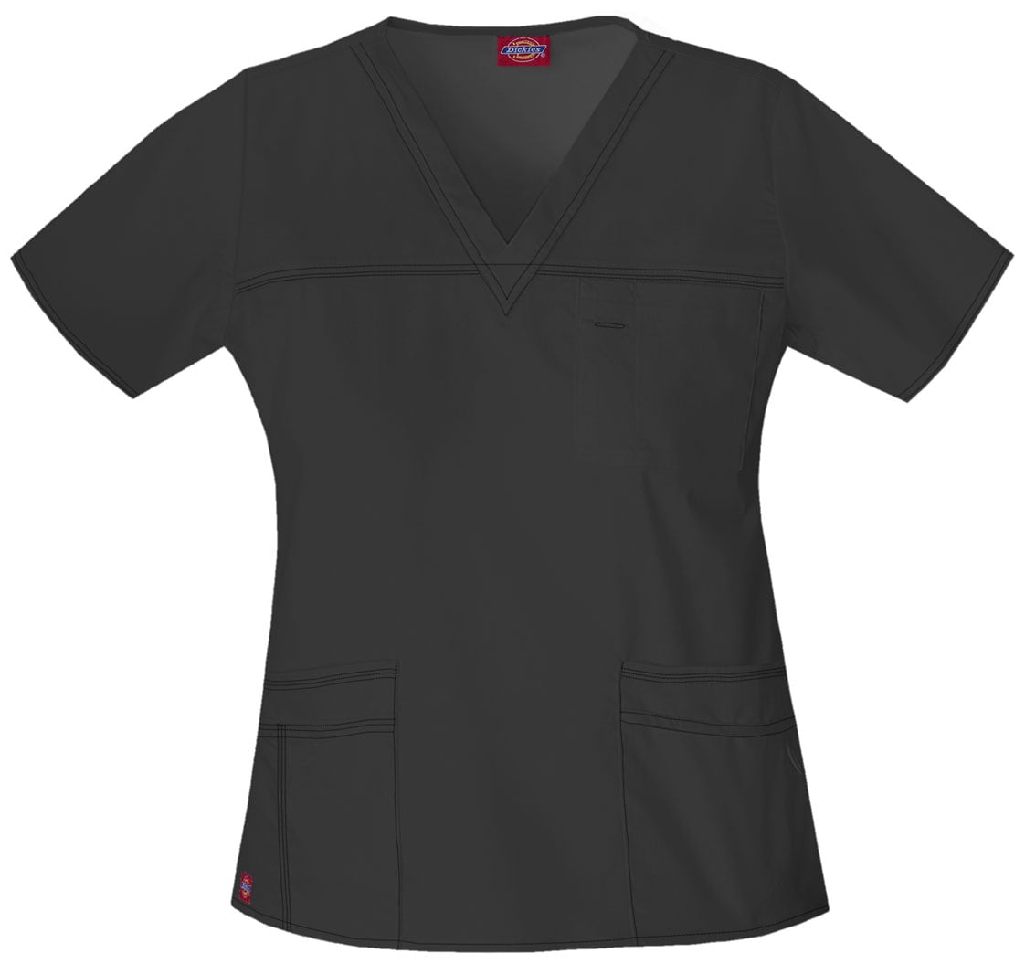 dickies scrubs women's gen flex mock wrap shirt