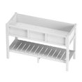 thumbnail image 4 of Rectangular Double-Deck Garden Planter Box Raised Garden Bed for Outdoor White, 4 of 5