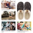 thumbnail image 2 of Pantuflas con forro de piel sintética para hombre, pantuflas antideslizantes de lana para dormitorio, para interior y exterior DQrwqpou Tenis De Mujer Tenis De Hombre, 2 of 8
