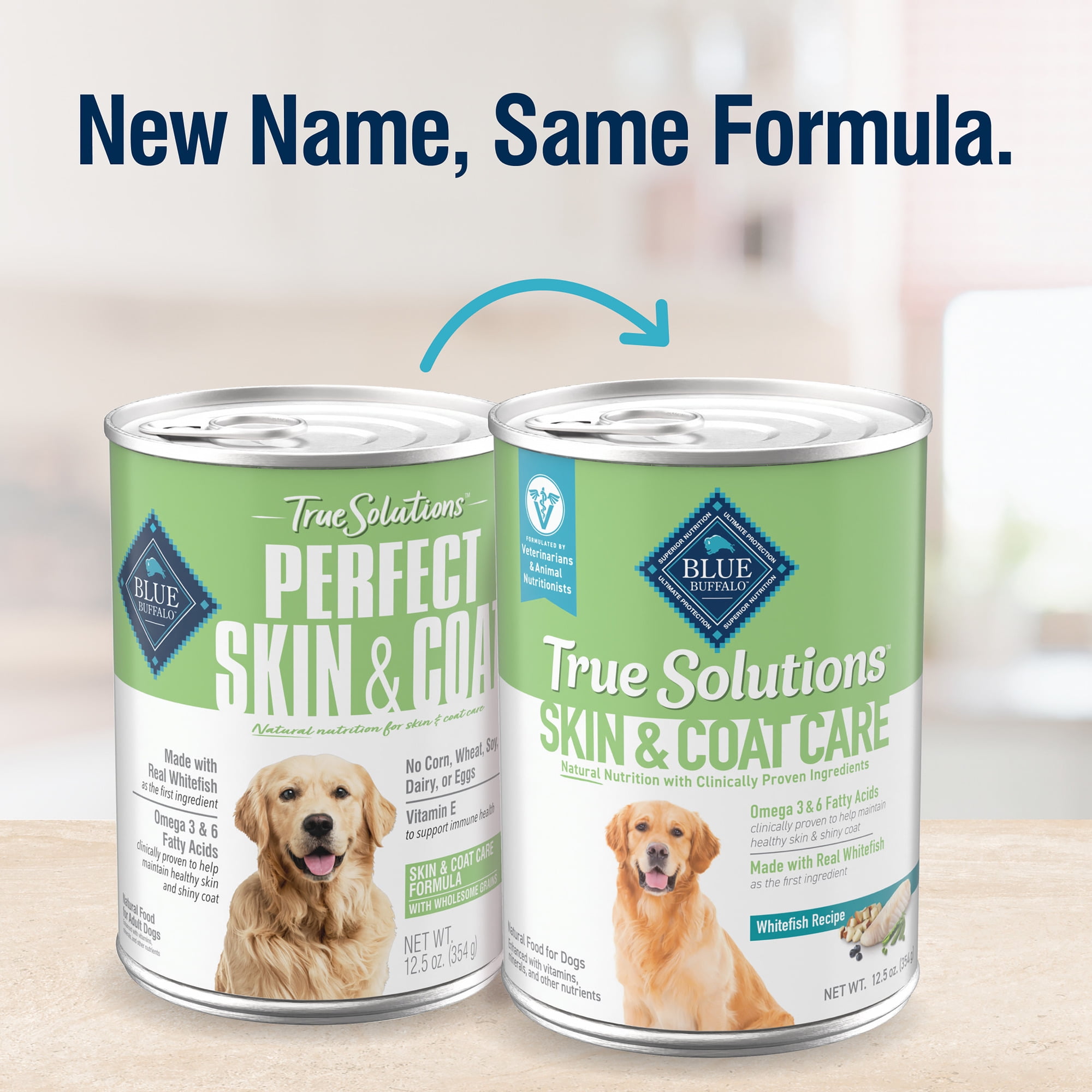 (12 pack) Blue Buffalo True Solutions Skin & Coat Care Wet Dog Food, 12.5-oz. Can