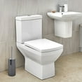 thumbnail image 1 of Toilet Brush Set Toilet Brush With Holder Stainless Steel Handle Scrubber Cleaner Set(GRAY), 1 of 7