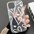 thumbnail image 3 of Funda de teléfono con estampado gráfico de corazón de amor para iPhone 14 15 16 Pro Max 11 12 13 Pro Mini X XR XS 7 8 Plus SE2, funda suave a prueba de golpes, 3 of 5