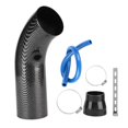 thumbnail image 2 of Air Intake Pipe, 75mm Universal Car Carbon Fiber Look Steel Cold Air Intake Pipe Improve Power Better Throttle Response Universal Accessory, 2 of 8