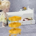 thumbnail image 6 of for Doll Furniture Iron 3 Trolley Storage Rack for Doll House Kitchen Furniture with Wheels Acce, 6 of 6