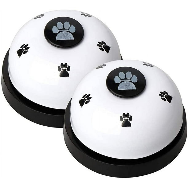 2 Piezas Campanas de Entrenamiento para Mascotas, Timbre para Perros, Campanas para Perros para Entrenamiento de Gatos, Dispositivo de Comunicación para Entrenamiento de Orinal con Botón Grande Blanco