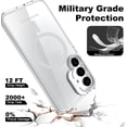 thumbnail image 5 of for Samsung Galaxy S24 Plus Clear Case with Camera Cover Stand [Military Grade Protection] [Compatible with MagSafe] Slim Shockproof Magnetic Case for Samsung Galaxy S24+ (White), 5 of 13