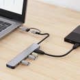 thumbnail image 3 of Adaptador concentrador tipo C, transmisión de datos sin controlador, multipuerto 7 en 1, adaptador USB C para Huawei y MacBook., 3 of 7
