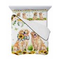 thumbnail image 7 of Quilts Twin Size Bedding Set, Cute Puppy Sunflowers Lightweight Quilted Comforter, Farmhouse Eucalyptus Leaves Soft Reversible Bedspread Coverlet with Pillow Covers for All Season, 68" x 86", 7 of 7