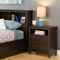 thumbnail image 5 of Home Square 3-Piece Set with 2 Nightstands & 5-Drawer Lingerie Chest in Espresso, 5 of 12