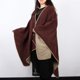 thumbnail image 2 of Manta de capa de lana para mujer a la moda, poncho de abrigo de invierno, mantón frontal abierto- marrón Yuyangstore Shawl Wrap for Women, 2 of 3