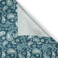 thumbnail image 3 of Ambesonne Vintage Blue Kitchen Curtains, Eastern Paisley, 55"x45", Dark Blue Teal and White, 3 of 3