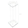 thumbnail image 5 of 6 X 6 X 24" 1/2" Rods Clear Riser Acrylic Transparent Plexiglass Pedestal Table Display Podium Glorifier Riser Stand Centerpiece Flower Sculputure Merchandise Lamp Book Stand 2X10136-6X6"+4X10133-24", 5 of 5