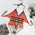 thumbnail image 4 of My Hero Academia Himiko Toga Anime Women's Swimwear Strap One Piece Backless Tummy Control V Neck Swimsuit Summer Beach Vacation Bathing Suit, 4 of 7