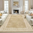 thumbnail image 4 of FairOnly Light Brown 5'x7'Modern Non Slip Stain Resisitant Area Rug for Living Room Soft Low Pile Solid Color Rug for Bedroom Dining Room, 4 of 7
