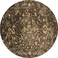 thumbnail image 1 of Ahgly Company Indoor Round Oriental Brown Industrial Area Rugs, 3' Round, 1 of 4