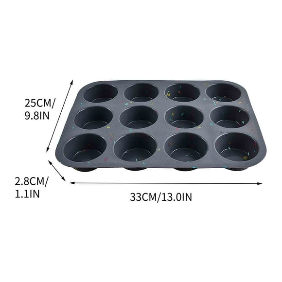 New Colorful Grain 12 Mafen Cup Round Pudding Household Cake Baking Tool