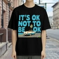 thumbnail image 4 of Vintage T Shirt, It's Ok Not To Be Ok, Convertible Print 1,Cotton T-Shirt for Men, 23328519,Black, 3XL, 4 of 9