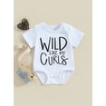 thumbnail image 2 of Bslissey Newborn Baby Boys Girls Short Sleeve Romper Letter Print Crew Neck Jumpsuit Infant Toddler Casual Summer Bodysuit T-shirt Tops 6M 12M 18M 24M, 2 of 8