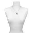 thumbnail image 4 of Delight Jewelry Silver-tone Large Blue Evil Eye with AB Crystal Border - Class of 2025 Year to Remember Locket Charm Necklace, 19+2" Extender, 4 of 5