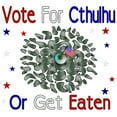 thumbnail image 2 of CafePress - Vote For Cthulhu -  Round Wood Ornament 4", 2 of 2