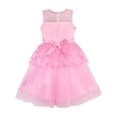 thumbnail image 3 of Girls Dress Embroidery Flower Illusion Yoke Party Dress 5 Years, 3 of 6
