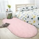 thumbnail image 1 of Alfombras ovaladas mullidas, alfombra peluda moderna de felpa para dormitorio de niños, alfombra extra cómoda y bonita para guardería, alfombra para mesita de noche para habitación de niños y niñas,, 1 of 7