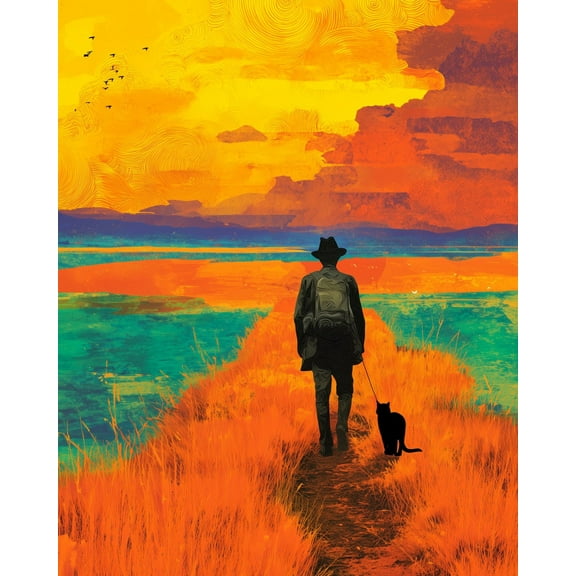 Paint by Numbers for Adults Kids Beginner Journey in the Afterglow DIY Acrylic Painting by Numbers Kits with Brushes Acrylic Pigment Home Decoration Gifts 16 x 20 inch